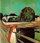 At the bridge by Edvard Munch
